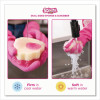 Sqeezy Dual-Sided Sponge And Scrubber, 4" x 5.3", 3.8" Thick, Pink/Ivory, 12/Carton
