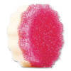 Sqeezy Dual-Sided Sponge And Scrubber, 4" x 5.3", 3.8" Thick, Pink/Ivory, 12/Carton
