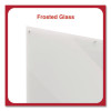 Tempered Glass Dry Erase Board, Frosted, 6 Ft x 4 Ft, White Surface
