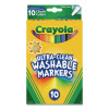 Ultra-Clean Washable Markers, Fine Bullet Tips, Assorted Colors, 10/Box, 24 Boxes/Carton