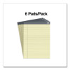 Achieve Notepad, Wide/Legal Rule, (50) Canary Yellow 8.5 x 11 Sheets, 6/Pack
