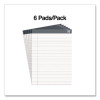 Notepads, Wide/Legal Rule, (50) White 8.5 x 11 Sheets, 6/Pack