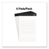 Notepads, Narrow Rule, (50) White 5" x 8" Sheets, 6/Pack