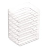 Clear Side Load Stackable Plastic Letter Tray, Letter Size, 9.72 x 12.63 x 3.01, 6/Pack