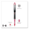 Vision Elite Rollerball Pen, Stick, Micro 0.5 Mm, Red Ink, Black/Red/Clear Barrel, Dozen