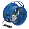 High Velocity Drum Fan With Yoke Mount, 18", 1 Speed, Blue