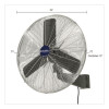 Oscillating Wall Mount Fan, 3 Speed, 24"