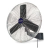 Oscillating Wall Mount Fan, 24", 3 Speeds, Black