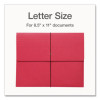 Expanding Wallet With Elastic Closure, 2" Expansion, 1 Section, Letter Size, Red, 10/Box
