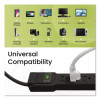 6 Outlet Surge Protector, 6 Ft Cord, 250 J, Black