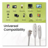 3 Outlet Indoor Extension Cord, 8 Ft, 13 A, White