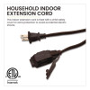 Household Extension Cord, 15 Ft, 13 A, Brown, 3/Pack