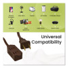 Household Extension Cord, 15 Ft, 13 A, Brown, 3/Pack