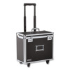 Locking Mobile Rolling Business Case, Fits Devices Up To 16", Aluminum/Chrome/Fiberboard, 10 x 16 x 15, Black