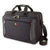 Swissgear Mainframe Laptop Briefcase, Fits Devices Up To 16", Polyester, 15.75 x 6 x 12, Black/Gray