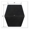 Game Zone Chair Mat For Flat To Medium Pile Carpeted And Hard Floors, Hexagon, Straight Edge, 42" x 46", Black, Ships Rolled