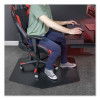 Game Zone Chair Mat For Flat To Medium Pile Carpeted And Hard Floors, Hexagon, Straight Edge, 42" x 46", Black, Ships Rolled