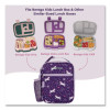 Kids Insulated Lunch Tote, Unicorns Theme, 7.3" x 3.5" x 9.5", Purple/Multicolor