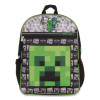 Minecraft 5-Piece Backpack Set, Green/Gray/Black