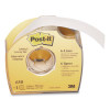 Labeling And Cover-Up Tape, Non-Refillable, 1" x 19.44 Yd, White Tape, Clear Dispenser, 24/Carton