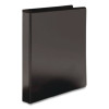Round Ring View Binder, 3 Rings, 0.5" Capacity, Black, 12/Carton