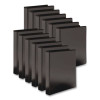 Round Ring View Binder, 3 Rings, 0.5" Capacity, Black, 12/Carton
