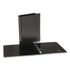 Round Ring View Binder, 3 Rings, 0.5" Capacity, Black, 12/Carton