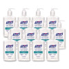 2 In 1 Moisturizing Advanced Hand Sanitizer Gel, 12 Oz Pump Bottle, Clean Scent, 12/Carton
