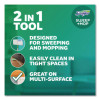 Sweep And Mop 2-In-1 Dry + Wet Floor Mopping And Sweeping Kit, 12.4 x 2.95 Mop Head, Silver Plastic Handle, 6/Carton