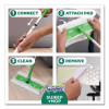 Sweep And Mop 2-In-1 Dry + Wet Floor Mopping And Sweeping Kit, 12.4 x 2.95 Mop Head, Silver Plastic Handle, 6/Carton