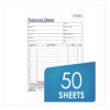 Multipart Purchase Order Pad, Three Part Carbonless, 5.56 x 8.44, 50 Forms Total