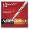 Metallic Fine Point Permanent Markers, Fine Bullet Tip, Metallic Silver, 48/Carton