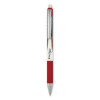 Z-Grip Flight Ballpoint Pen, Retractable, Bold 1.2 Mm, Red Ink, Red/White/Silver Barrel, Dozen
