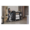 Side Load Linen Bag For Rubbermaid Commercial 2202581, 2202527, 2202587 Carts, 3.7 Bushels, 9 x 21.1 x 33, Black, 4/Ct