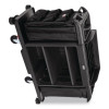 Fabric 9-Pocket Cart Organizer, 19.8 x 1.5 x 27.5, Black, 6/Carton