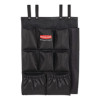 Fabric 9-Pocket Cart Organizer, 19.8 x 1.5 x 27.5, Black, 6/Carton
