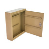 Key Lockable Key Cabinet, 60-Key, Metal, Sand, 10.63 x 3 x 12.13