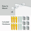 Glass Dry Erase Board, 72" x 36" (Actual Size: 70" x 35"), White Surface