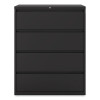 Lateral File, 4 Legal/Letter-Size File Drawers, Black, 42" x 18.63" x 52.5"