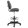 Alera Interval Series Swivel Task Stool, Supports 275 Lb, 23.93" To 34.53" Seat Height, Graphite Gray Seat/Back, Black Base