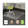 Duramat Moderate Use Chair Mat For Low Pile Carpeted Floors, Rectangular, Beveled Edges, 45" x 53", Clear, Ships Flat