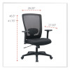 Alera Envy Series Mesh High-Back Multifunction Chair, Supports Up To 250 Lb, 16.88" To 21.5" Seat Height, Black