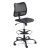 Vue Series Mesh Extended-Height Chair, Supports Up To 250 Lb, 23" To 33" Seat Height, Black Vinyl Seat, Black Base