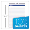 Double Sheet Pads, Wide/Legal Rule, (100) White 8.5 x 11 Sheets