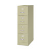Four-Drawer Economy Vertical File, Letter-Size File Drawers, 15" x 26.5" x 52", Putty