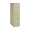 Four-Drawer Economy Vertical File, Letter-Size File Drawers, 15" x 26.5" x 52", Putty