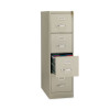 Four-Drawer Economy Vertical File, Letter-Size File Drawers, 15" x 26.5" x 52", Putty