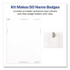 Clip-Style Name Badge Kit, Clear, 3 x 4 Insert, 50 Badges/Box