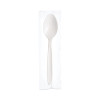 Reliance Mediumweight Cutlery, Individually Wrapped, Spoon, Plastic, White, 1,000/Carton