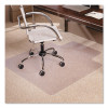 Everlife Moderate Use Chair Mat For Low Pile Carpeted Floors, Rectangular With Lip, Crystal Edges, 45" x 53", Clear